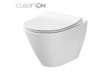 Wall-hung wc Cersanit City Oval 50x36cm Clean On white ukryty montaż