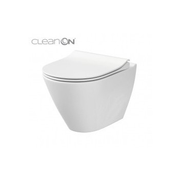 Wall-hung wc Cersanit City Oval 51x35cm Clean On white- sanitbuy.pl