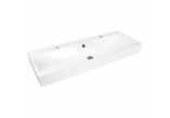 Countertop washbasin double Kaldewei Silenio 3049 120x46x12 cm z overflow, z powierzchnią uszlachetnioną, white - sanitbuy.pl