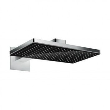Overhead shower rectangular Hansgrohe Rainmaker Select 460 2jet with arm sufitowym black/chrome - sanitbuy.pl