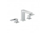 3-hole washbasin faucet standing Hansgrohe Metropol 110 EcoSmart with waste, chrome - sanitbuy.pl