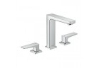 3-hole washbasin faucet standing Hansgrohe Metropol 160 EcoSmart with waste, chrome 