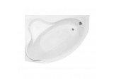 Corner bathtub Besco Delfina 166x107 cm asymmetric left white