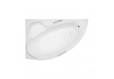 Corner bathtub Besco Bianka 150x95 cm asymmetric left white 