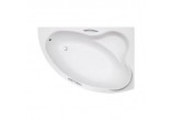 Asymmetric bathtub Besco Mini 150x70 cm left white - sanitbuy.pl