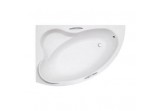 Corner bathtub Besco Ada 160x100 cm asymmetric left white 