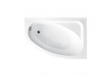 Corner bathtub Besco Cornea 140x80 cm asymmetric right white