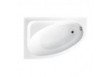 Corner bathtub Besco Cornea 140x80 cm asymmetric right white- sanitbuy.pl