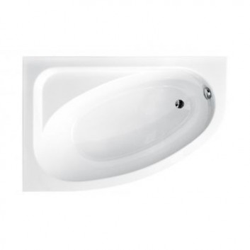 Corner bathtub Besco Cornea 140x80 cm asymmetric right white- sanitbuy.pl