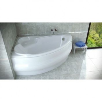 Corner bathtub Besco Finezja Nova 140x95 cm asymmetric right white- sanitbuy.pl