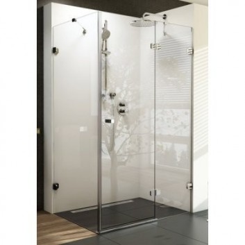 Door shower i panel fixed BSDPS 120x90 L Ravak Brilliant z wejściem z przodu - left version, chrome + transparent- sanitbuy.pl