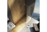 Shower cabin rectangular Ravak Walk In Wall 100x200 cm with coating AntiCalc, profile aluminium glass transparent 