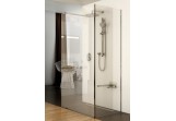 Shower cabin rectangular Ravak Walk In Corner 110x80x200 cm with coating AntiCalc, profile aluminium glass transparent 
