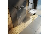 Shower cabin rectangular Ravak Walk In Free 120x200 cm with coating AntiCalc, profile aluminium glass transparent 