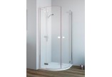 Cabin asymmetric 80x100 Fuenta New PDD Radaway profil chrome, glass transparent- sanitbuy.pl