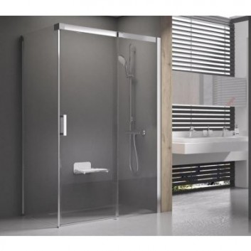 Door shower Ravak Matrix MSDPS-100/100 L with side panel satyna + transparent - sanitbuy.pl