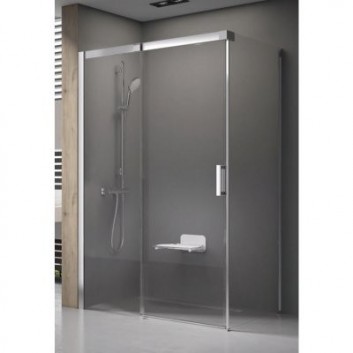Door shower Ravak Matrix MSDPS-100/100 L with side panel white + transparent - sanitbuy.pl