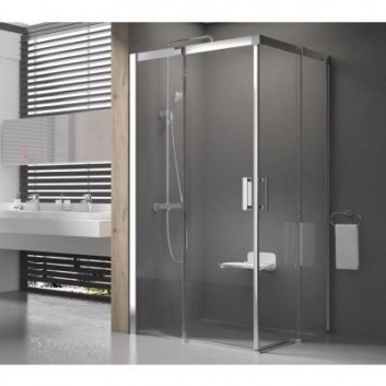 Door shower Ravak Matrix MSDPS-120/90 R with fixed panel satyna + transparent - sanitbuy.pl