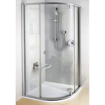 Shower cabin Ravak Pivot PSKK3-100 semicircular polerowane aluminium + transparent PSKK3 - sanitbuy.pl