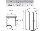 Shower cabin Ravak SmartLine square square SMSRV4 90x90 Chrome+Transparent 190 cm - sanitbuy.pl