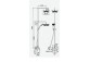 Shower set Bruma Nautic, overhead shower 23 cm night sky- sanitbuy.pl