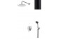 Shower set concealed Bruma Nautic, overhead shower 23 cm satyna- sanitbuy.pl