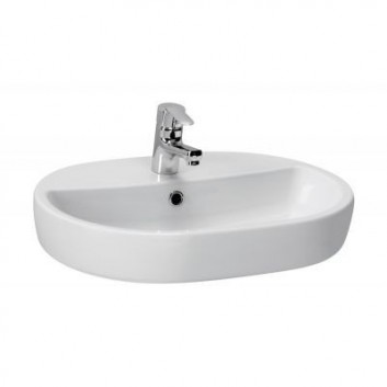 Washbasin 60 cm countertop Cersanit Caspia Oval white - sanitbuy.pl