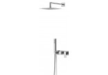 Shower set with mixer concealed i handshower Bruma Linea overhead shower 20 cm, chrome - sanitbuy.pl