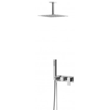 Shower set with mixer concealed i handshower Bruma Linea overhead shower 20 cm, sunset- sanitbuy.pl