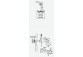 Shower set with mixer concealed i handshower Bruma Linea overhead shower 20 cm, sunset- sanitbuy.pl