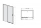 Door sliding D2L(P)/FREEZONE 110x190 cm profil bahama beż, glass Grey- sanitbuy.pl