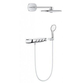 Shower set Grohe Rainshower System SmartControl 360 DUO concealed thermostatic with head shower, chrome - sanitbuy.pl