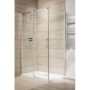 Door shower 100 left Radaway Espera KDJ glass transparent, profil chrome- sanitbuy.pl