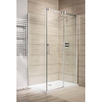 Door shower 140 left Radaway Espera KDJ glass transparent, profil chrome- sanitbuy.pl