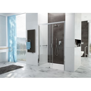 Door sliding Sanplast D2L(P)/FREEZONE 110x190 cm profil bahama beżowy, glass cora- sanitbuy.pl