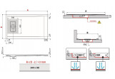 Shower tray rectangular Novellini Novosolid 180x90x3,5cm, white mat 