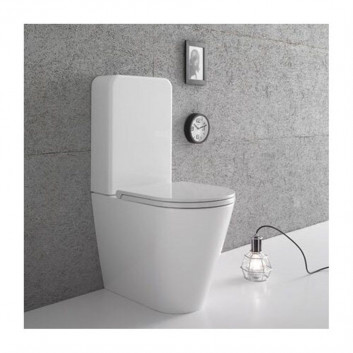 Bowl wc do kompaktu Globo Forty3 58x43cm white- sanitbuy.pl