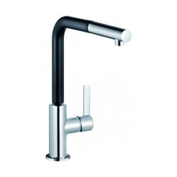 Kitchen faucet Kludi L-ine single lever z wyjmowaną wylewką chrome/black- sanitbuy.pl