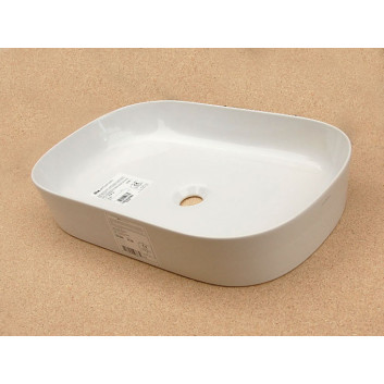 Washbasin 65x41x12.5 cm countertop white Art Ceram Ghost- sanitbuy.pl