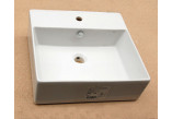 Washbasin ArtCeram Quadro countertop/wall mounted rectangular 50x48cm, white- sanitbuy.pl