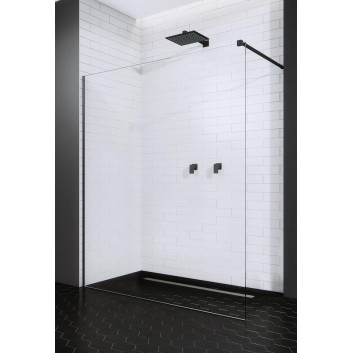 Panel Walk-In Radaway Modo New Black I 120, glass transparent- sanitbuy.pl