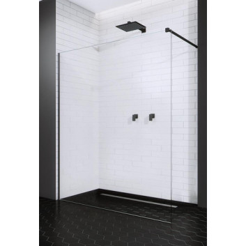 Panel Walk-In Radaway Modo New Black II 70, 68.5-69.5x200cm, czarne, glass transparent- sanitbuy.pl