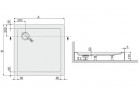 Square shower tray Sanplast Free Line zabudowany 80x80cm acrylic, white