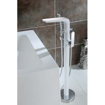 Art Platino Emira Single lever freestanding bath mixer, white/chrome- sanitbuy.pl