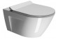 Bowl WC GSI Norm 55x36cm hanging bezrantowa with soft-close WC seat + set mocujący, white- sanitbuy.pl