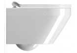 Bowl WC GSI Norm 55x36cm hanging bezrantowa with soft-close WC seat + set mocujący, white- sanitbuy.pl