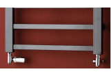 Set zaworowy P.M.H. Combi thermostatic ze zintegrowanym trójnikiem, kątowy, lewy - stainless steel