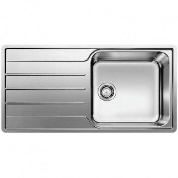 Zlewozmywak steel jednokomorowy Blanco Lemis XL 6 S-IF 100x50 cm z ociekaczem, polished steel - sanitbuy.pl