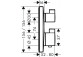 Mixer thermostatic Hansgrohe Ecostate Square i zawory For concealed mounting, chrome- sanitbuy.pl
