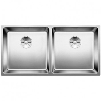 Zlewozmywak steel półtorakomorowy Blanco Andano 500/180-U 74,5x44 cm under-countertop, without pop-up, left komora, steel - sanitbuy.pl